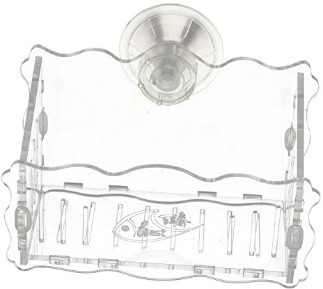 Sosoport Aquatic Planter Water Plant Cup for Fish Tank Hanging Planter Suction Cup for Small Aquarium Aquatic Plants and Aquarium Moss