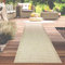 CARPETIA Teppich Outdoor Wohnzimmer Läufer Flur Terrasse Garten strapazierfähig leicht zu pflegen mit einfarbigem Muster in Beige, 80 x 300 cm