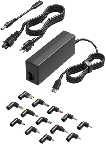 HSXIRQA 100W USB C Universal Laptop Ladekabel Netzteil Ladegerät für HP Lenovo Dell Acer Asus Toshiba Geteway Samsung MacBook IBM Fujitsu Sony LG MSI Notebook Ultrabook Chromebook Computer Netzkabel