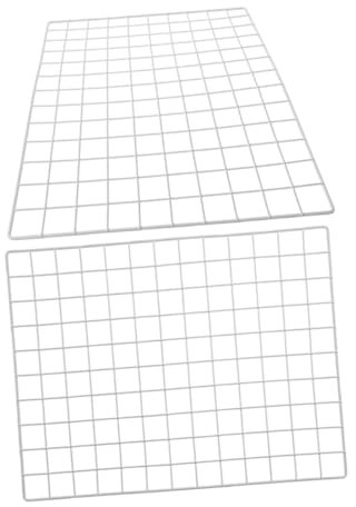 Cabilock 2piezas Panel Rejilla Metálica Blanca Para Pared Malla Alambre Multiusos Para Fotos y Organización Guardería y Supermercado