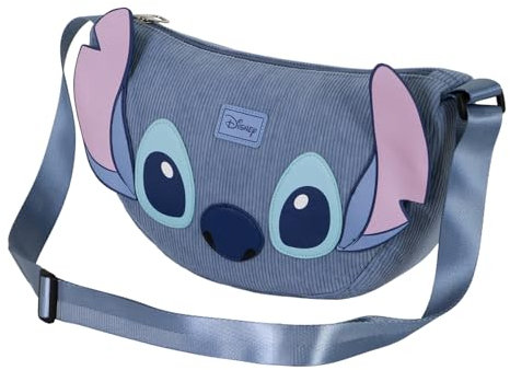 Disney Lilo und Stitch Sight-Roy Ovale Tasche, Blau, 34 x 20 cm
