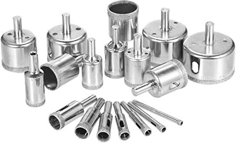 Tile Cutter, Glass Drill Bit Drill Bit Set Hole Saw Glass Bottle Cutter for Glass, Tiles, Bottles, Wood, Jars, Ceramic Marble