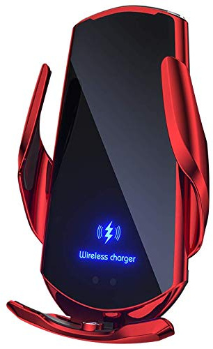DHGVOS Handyhalterung Auto für Focus Kuga Modeo Ranger Fiesta Mustang F150 Transit, Infrarotsensor-Telefonhalterung 360° Drehbar Handyhalterung Zubehör,E Red