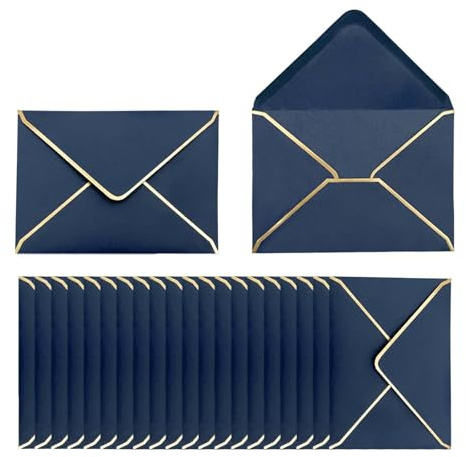 50 Stück Briefumschläge 13,5 * 18,5 cm Luxuriöser Umschläge,Papierbriefumschläge, Einladungsumschläge,Briefkuverts,Geeignet für Hochzeiten, Geburtstage, Partys, Abschlussfeiern (Blau)