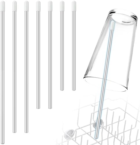 TOPCZY 7 Stück Edelstahl abtropfgestell Glashalter Flaschenhalter | Flaschentrockner Ständer Aufsteckhalter für Spülmaschine Biergläser,Weingläser,Flaschen