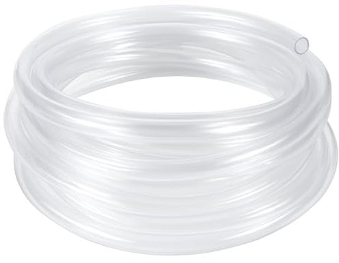 Tuyau PVC 8mm x 10mm 5 Mètres, Tuyau d'Aquarium, Tube Plastique Souple Transparent
