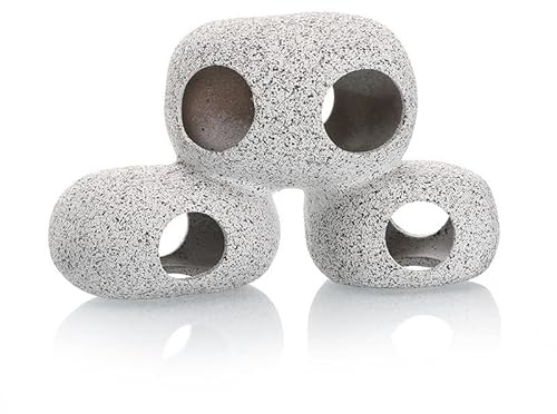 Garnelio GRNLO Malawi Hills Aquarium Deko Höhle aus Keramik | Natürliches Design & Rückzugsort für Cichliden, Krebse & Welse | Versteckhöhle für Aquascaping Aquarien | M: 16,5 x 7,5 x 10 cm