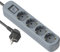 Electraline 62425 Regleta Base Multiple de 4 Tomas Schuko 16A con Interruptor, Color Azul, Cable 1.5M