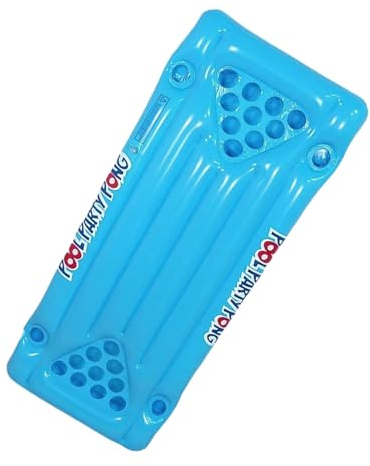 Flkiglm PVC Aufblasbare Bier Pong-Tischmatratze, Aufblasbare Pong Luftmatratze, Schwimm Party Getränkehalter Partyspiele Bier Pong Floating Mattress Zubehör