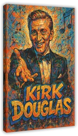 ZYGNBHL Filmschauspieler Kirk_Douglas Leinwandposter, Wandkunst, Schlafzimmer, Büro, Raumdekoration, Geschenkrahmen, 30,5 x 45,7 cm