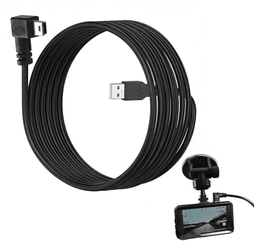 Cargador USB Mini 5 Pines para GPS Navegador, Cable de Carga y Datos en Ángulo Recto, Compatible con Garmin, NAVPAL y OHREX, Mini USB Resistente para Uso en Coche y Hogar, cable usb mini