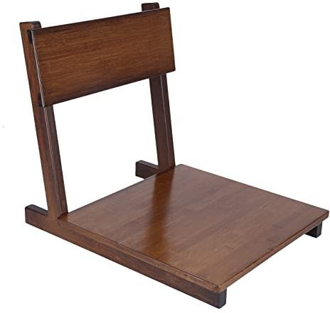 Acouto Tatami-Stuhl, Glatt Poliert, Neigbare Rückenlehne, Japanischer Zimmerstuhl mit Ergonomischem Design, Bay Wind-Stuhl, Japanischer Zimmerstuhl, Bodenstuhl, Erkerfenster-, Lazy Chair-Kissen