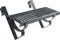 Parotec Dachtritt 40 cm für Schornsteinfeger Komplett Steigtritt für Dachziegel und Dachpfanne zum Einhängen Laufrost inkl. Montagematerial, 10 Farben (RAL 7016 - Anthrazit)