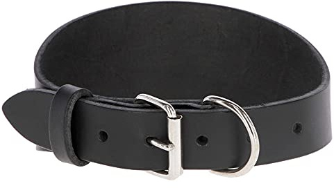 Kerbl Pet Mexica Halsband schwarz für Windhunde, 27-35cm x 1,5cm
