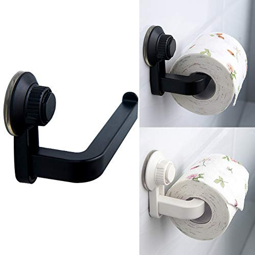 Wandhalterung Selbstklebend Toilettenpapierhalter mit Saugnapf für Bad und Küche, Vakuum-Adsorption, Nagelfreie Wand, wasserdicht und feuchtigkeitsbeständig