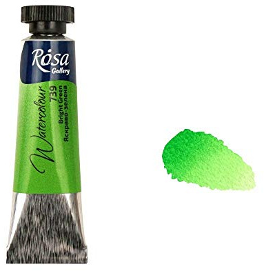 Professional Watercolour Paint, 10ml Tubes, Gallery, Artist Quality (Bright Green)