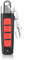Clonador remoto inalámbrico de 433 MHz, llave de clonación de mando a distancia universal con llavero para puerta de garaje eléctrica (rojo, botones ABCD)