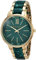 Anne Klein Women's Resin Bracelet Watch Green/Gold