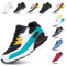 Hitmars Scarpe Running Uomo Donna Ginnastica Sneaker Leggere Traspirante Outdoor Sportive Calzature da Corsa Pallavolo Tennis Verde 41