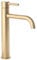 Rea Waschtischarmatur LUNGO BRUSH GOLD HAUT Wasserhahn Bad Badarmatur aus Messing Armatur für Waschbecken Badezimmer Mischbatterie Waschbecken Einhebel (Gold)