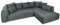 Riess Ambiente Modernes XXL Ecksofa Clan 319cm anthrazit Samt inkl. Kissen Sofa Eckcouch Nosagfederung Ottomane beidseitig aufbaubar