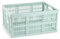 CABLEPELADO Caja Plegable Con Asas Para Camping y Organizador, 48x35x23 cm, Capacidad 32 Litros, Carga Máxima 18 Kg, Verde Claro