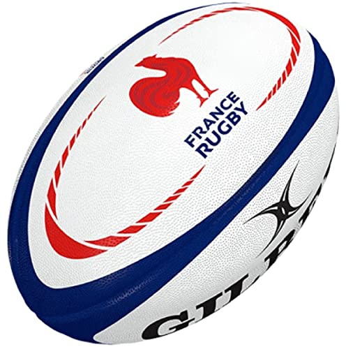 Gilbert France Replica Ball - Rugby - Durable - Size 5 - Great For Rugby Fans - Standard Grip
