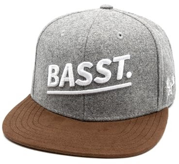 Du Hirsch Bayerisches Snapback Cap Basst Hellgrau Filz One Size