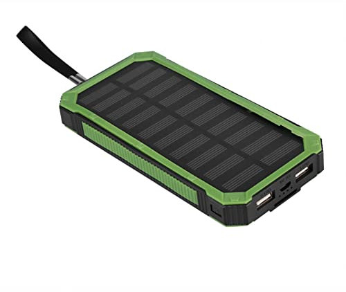 Power Bank Case, 20000 mAh Banco de energía solar de gran capacidad, seguro y respetuoso con el medio ambiente, adecuado para el deporte para la escuela para el hogar para viajes al aire libre