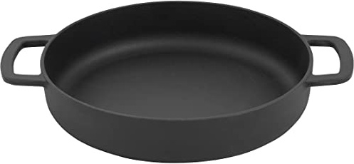 Combekk Gusseisenpfanne, Dutch Oven, 100% Recycelt, 24cm, 2 seitengriffen Für alle Herdarten, Schwarz