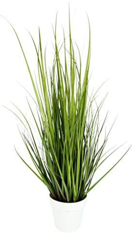 Flair Flower Künstlicher Grasbusch im Topf Kunstpflanze Dekogras Kunstgras Pflanze Ziergras Gras Grasbüschel Busch Deko Gräser Frühjahr Ufergras Schilf Hochzeitsdeko Grasbündel Grüpflanze Dekopflanze
