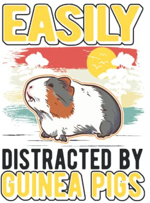 Meerschweinchen Tagesplaner: Easily distracted by Guinea Pigs Meerschweinchen / Kalender 2023 & 2024 / Wochenplaner Tagesplaner Planer / Planungsbuch To-Do-Liste / 6x9 Zoll / 100 ausfüllbare Seiten