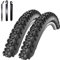 2 x Schwalbe Black Jack K-Guard 18 Fahrradreifen Fahrradmantel Schwarz 47-355 (18 x 1.90) inkl. Reifenheber