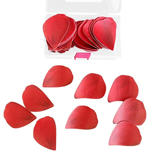 250pcs Pétale de Rose, Rouge Comestibles Pétale De Rose, Pétales de Rose Simulés, Gâteaux Desserts Cupcake Décorations Comestible Fleurs en Papier pour Saint-Valentin, Mariage, Fête, Décoration