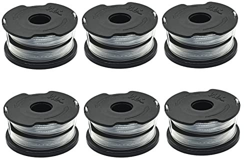 WETOOLPLUS 0,2 cm. x 12,2 m Ersatzspule AFS Fadenspule Rasentrimmer für GH700 & GH750 Elektro-Rasentrimmer/Rasenkantenschneider, kompatibel mit Black Decker DF-065, 6 Packungen