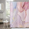 Hnmdmyi Tenda da doccia Marmo Ottico Rosa 180x200, Astratto Rosa Oro Viola Glitter Tenda da bagno Moderna Lusso Ombre Crystal Texture Ink Art Impermeabile Poliestere Tessuto Lavabile Tenda da Bagno