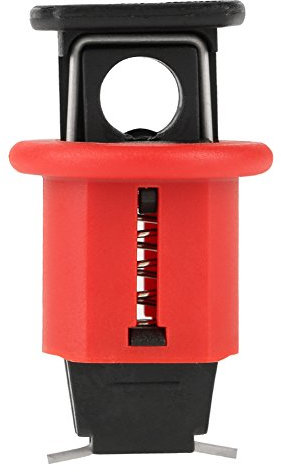 Red Metal Nylon Circuit Lockout Mcb Lock Off, Isolation Switch Lock Off Consumer Unit Breaker Lock Circuit Breaker Lockout Device Lockout Set Safe Padlocks for Power Isolation