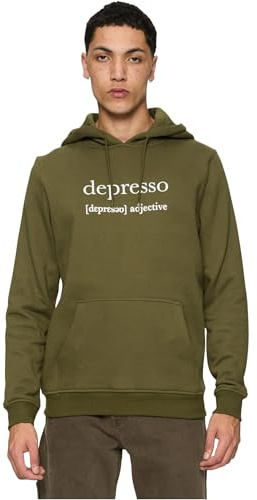 Mister Tee Herren Kapuzenpullover Depresso Hoody Olive S
