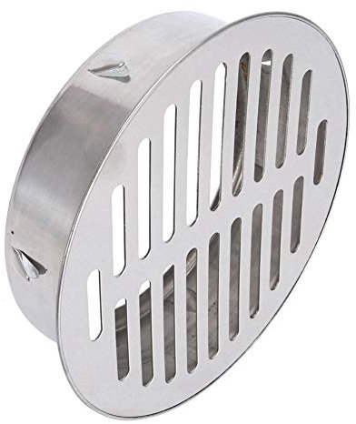 Fafeicy Griglia per Doccia Rotonda con Scarico a Pavimento per Balcone in Acciaio Inox per Tubo di Scarico Esterno, 160 bocca piatta