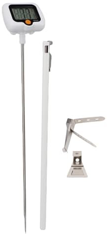 Zerodis Digital Candy Thermometer with Pot Clip, Stainless Steel Oil Thermometer with 180 Degree Rotating Probe Ideal for Grilling Deep Fry BBQ Food Cooking Accurate and Easy to Read