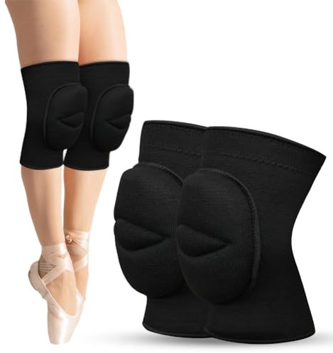 flintronic Rodilleras Voleibol, 20mm Rodilleras de Esponja Gruesa, Rodilleras Elásticas Antideslizantes, Rodilleras de Deportivas Ajustable para Voleibol, Danza, Balstonceo, Skate (L)