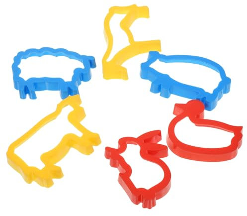 PRETYZOOM 6pièces Emporte Animaux De Ferme Plastique Set De Découpoirs Pour Biscuits Éducatifs Pour Garçon Fille