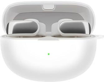 Casevita Silikon-Schutzhülle kompatibel mit Bose Ultra Open Earbuds mit Schlüsselanhänger, weiches Schutzzubehör für Bose Open Ear Wireless Earbuds Cover für Männer und Frauen, 3C-BEO-074009-white