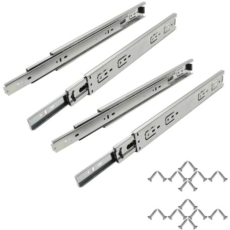SAYOYO Vollauszug Schubladen Schienensystem - Tragfähigkeit 45kg - Schubladenschiene mit Kugellager 300mm - 4 Stück (2 Paar) Ausziehschienen für Einfache Montage