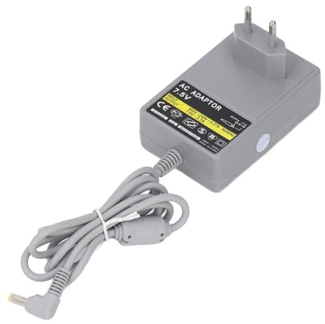 Plyisty Netzteil Ladegerät für, 7,5 V AC Netzteil Ladegerät Netzteil mit Ladekabel, Wandladegeräte für PS One Konsole, EU-Stecker, 100 V Bis 240 V