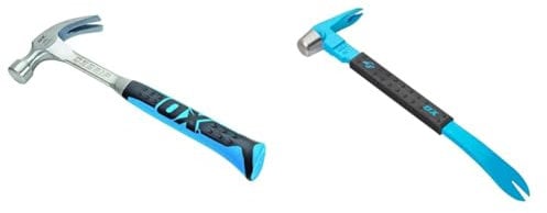 OX Pro Claw Hammer - 20 oz & OX Pro Claw Bar 10 / 250mm