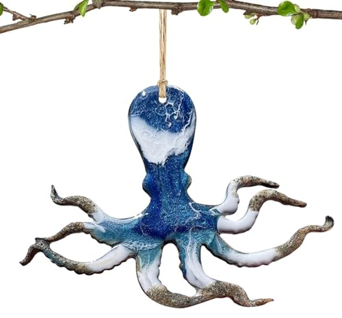Sommerschmuck für den Weihnachtsbaum, sommerliche Meerestiere – Blaue