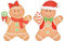 2er Set Aufsteller Lebkuchen Cookie | Figur Dekofigur Weihnachtsdeko | 16x12 cm