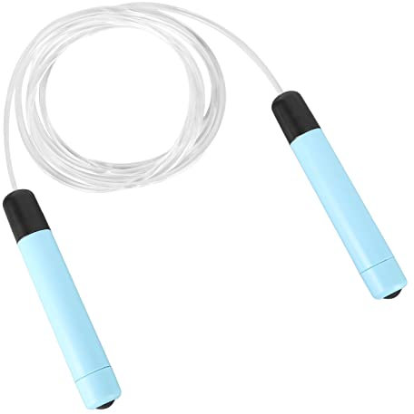 Jump Rope, RGB LED Light Up Skipping Rope Colorful Jumping for Fitness and Workout (Blue