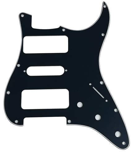 Für Fender Stratocaster P90 Pickup Strat Style Gitarre Pickguard Teile (3-lagig, schwarz)